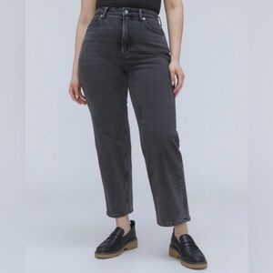 Everlane curvy way-high jean in washed black